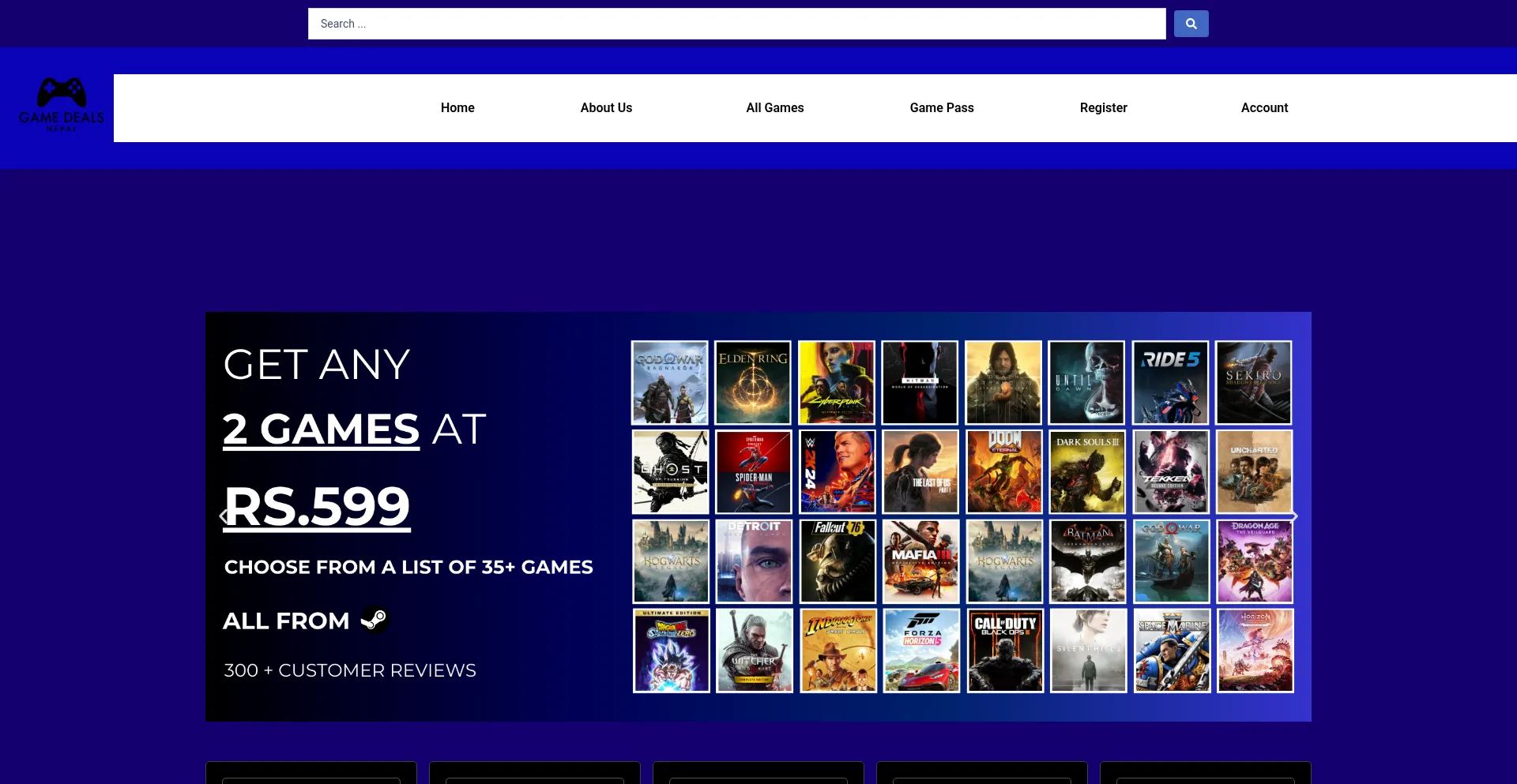 Website screenshot of Gamedealsnepal.com