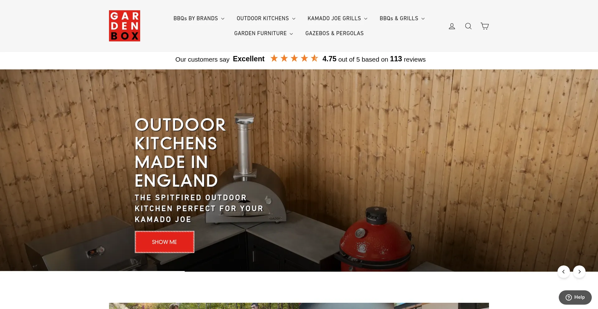 Website screenshot of Gardenbox.co.uk