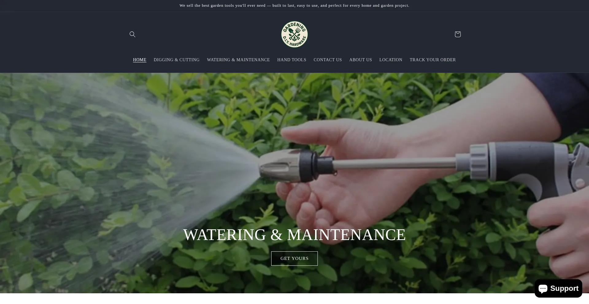 Website screenshot of Gardeningdiys.com