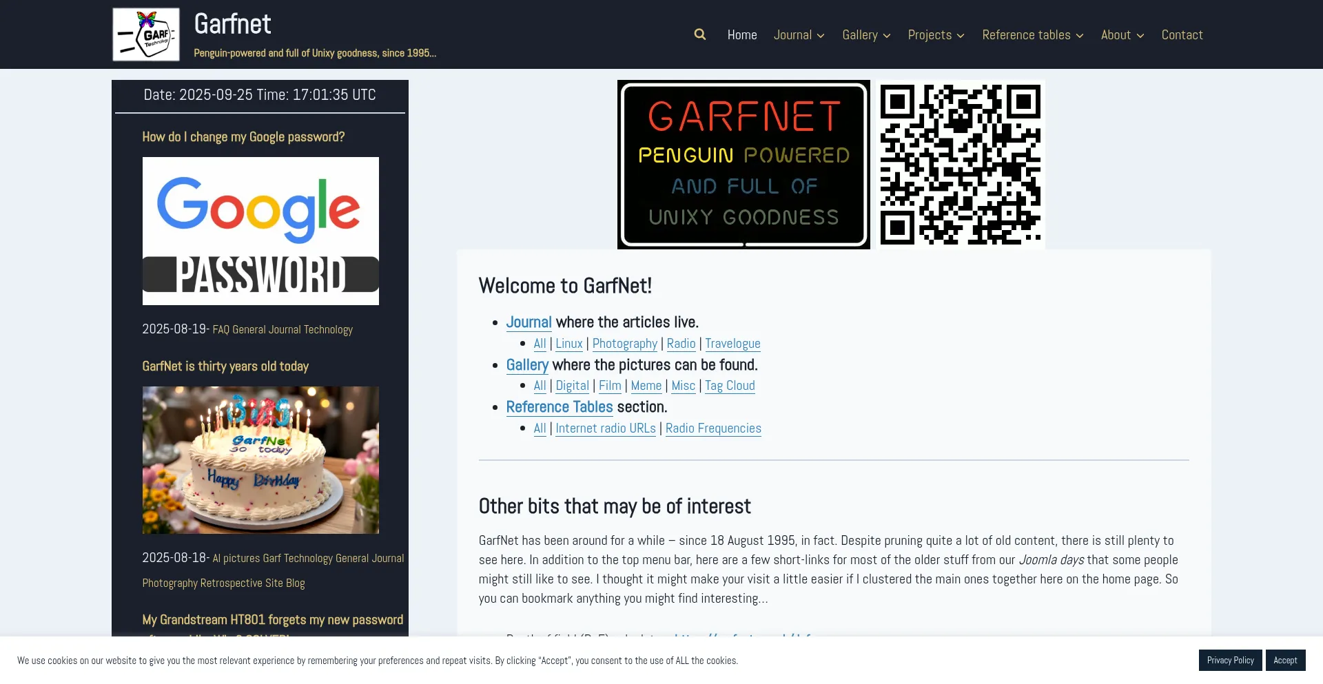 Garfnet.org.uk Screenshot