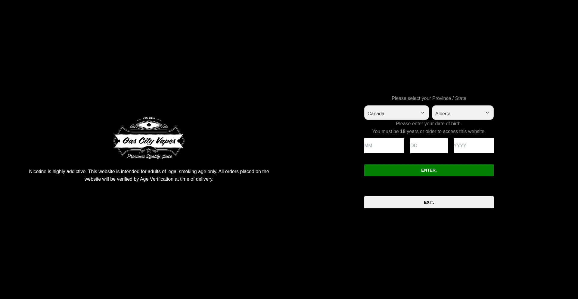Gascityvapes.com Screenshot