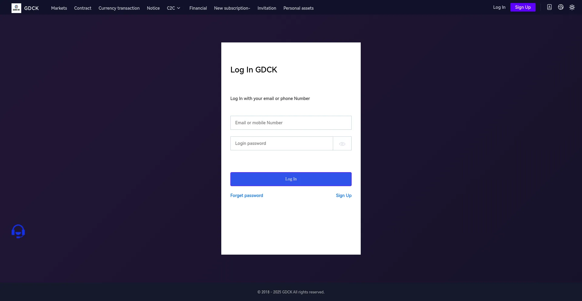 Website screenshot of Gdckcrypto.co
