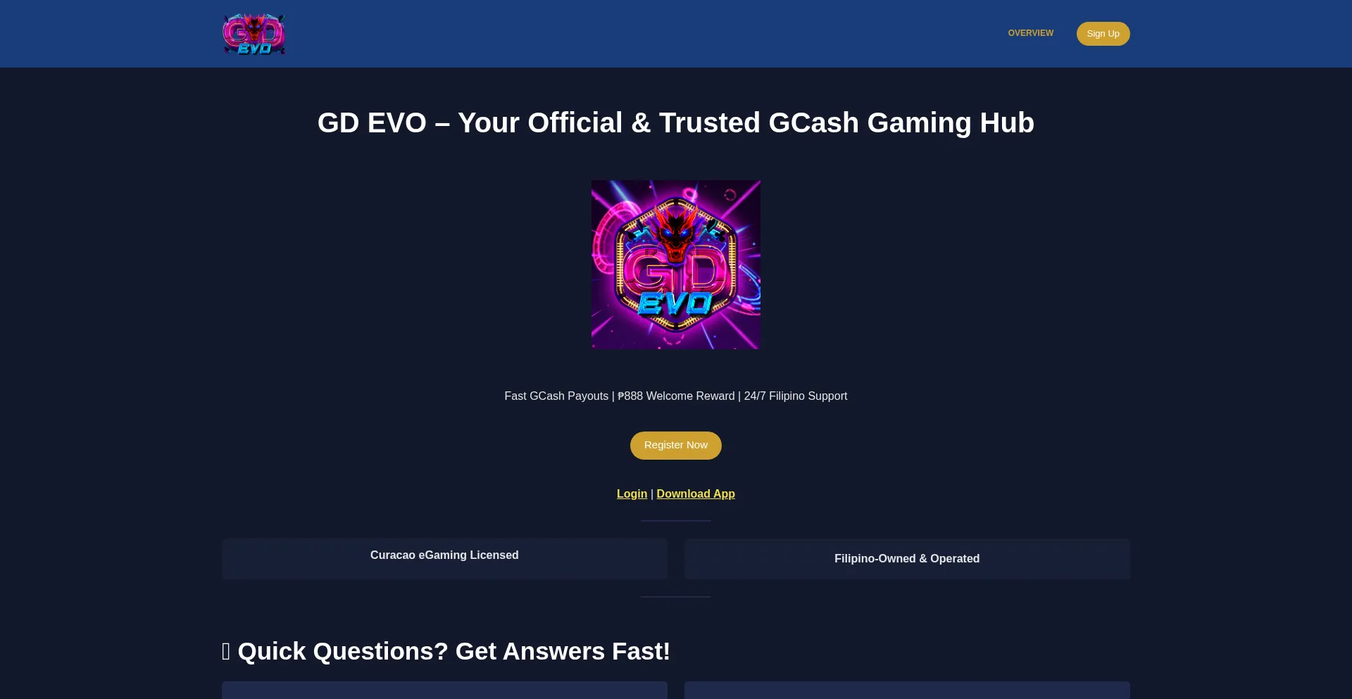 Website screenshot of Gdevo.com