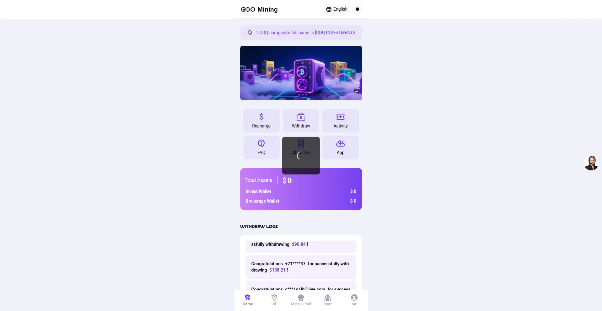 Website screenshot of Gdq.info