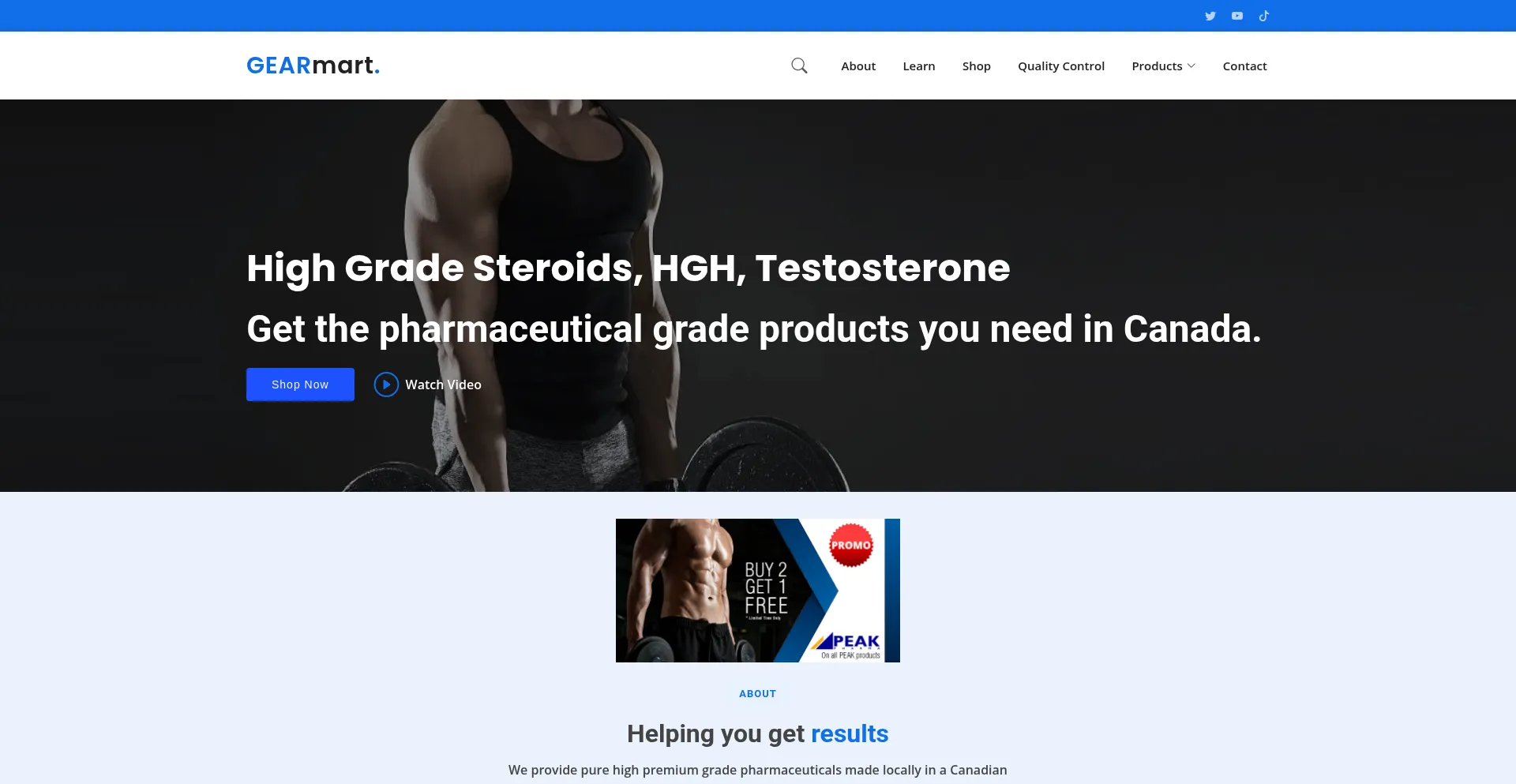Website screenshot of Gearmart.net