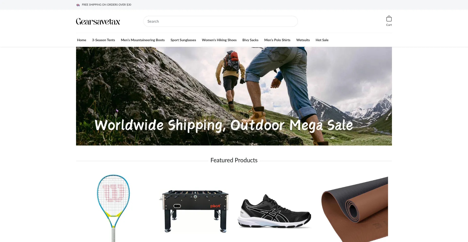 Website screenshot of Gearsavetax.com