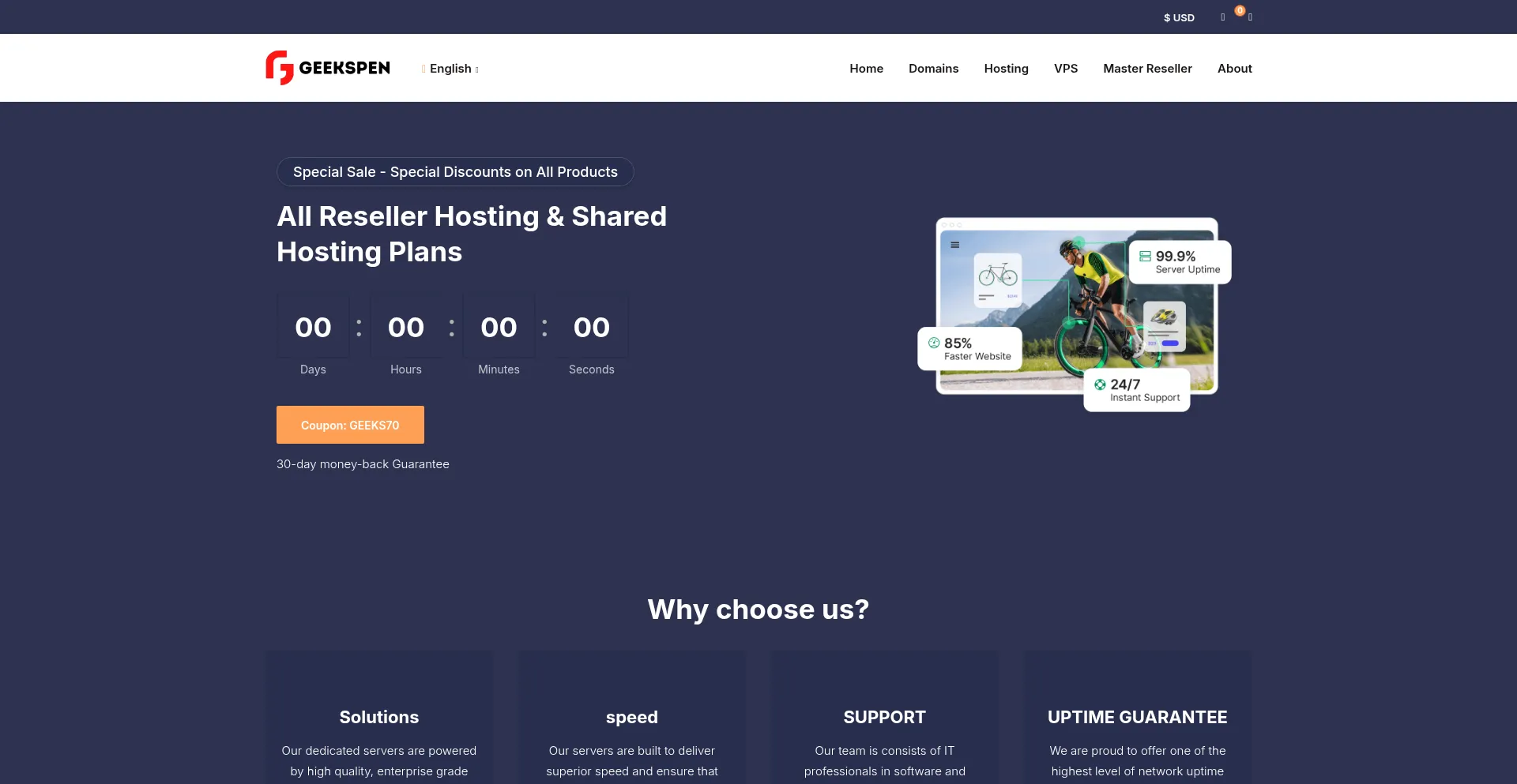 Website screenshot of Geekspen.com