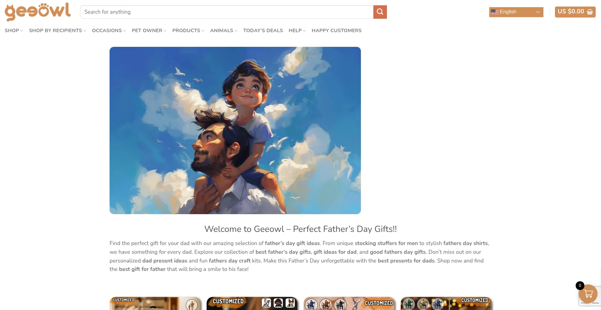 Website screenshot of Geeowl.com