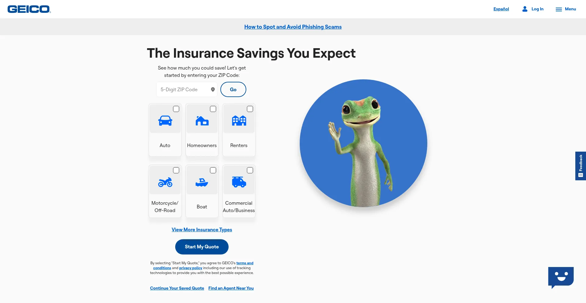 Geico.com Screenshot
