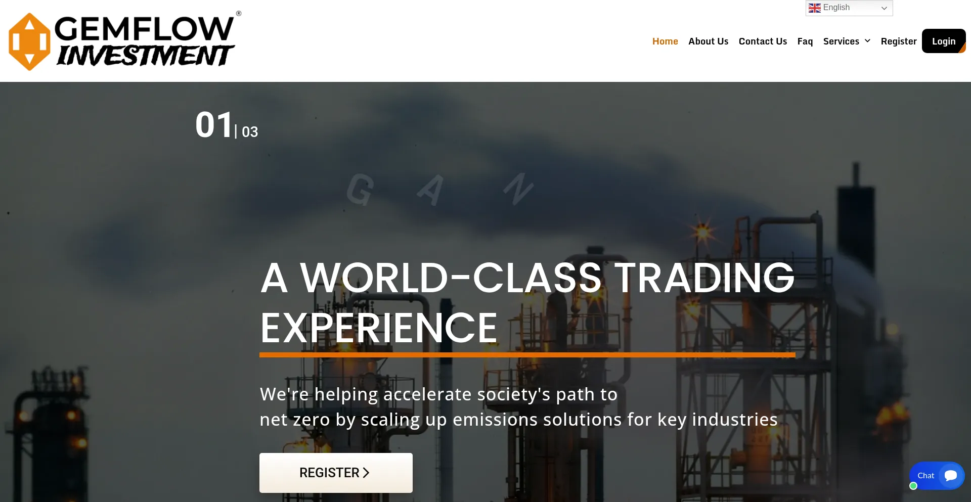 Website screenshot of Gemflow-investment.com