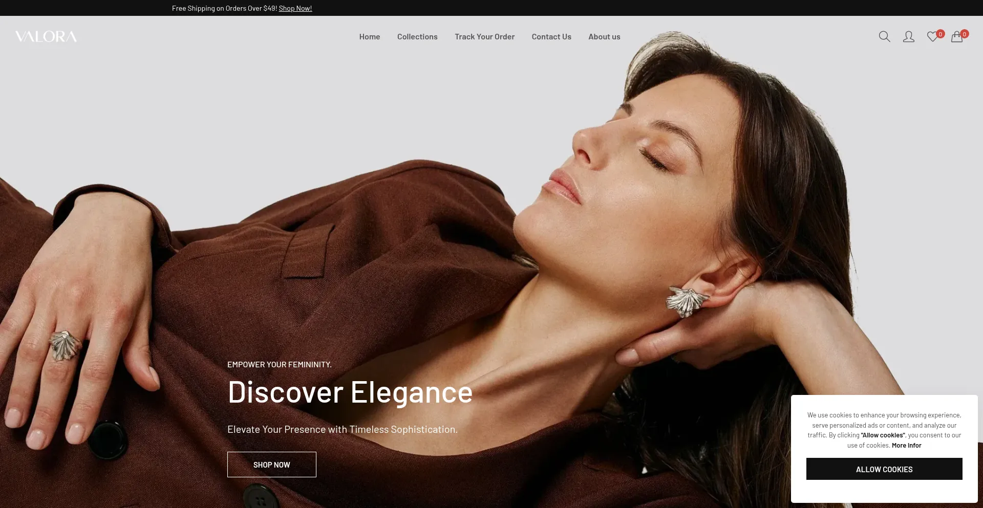 Website screenshot of Gemnara.store