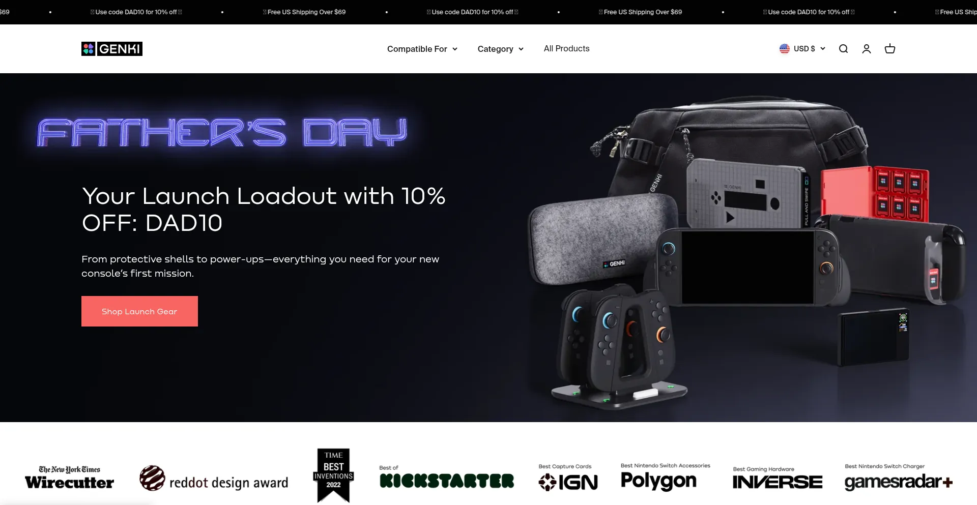 Website screenshot of Genkithings.com