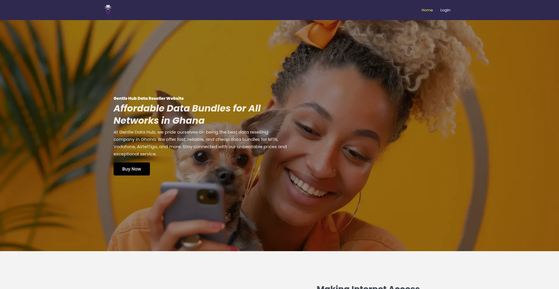 Website screenshot of Gentledatahub.com