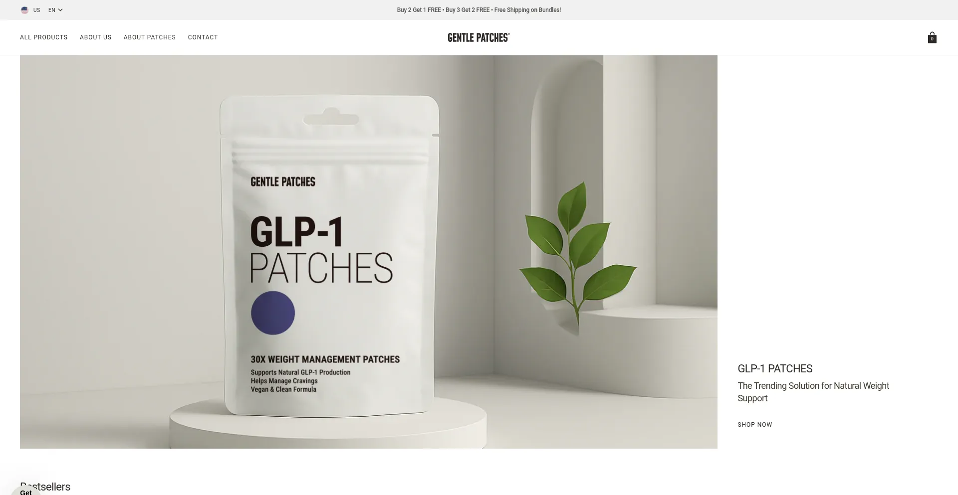 Website screenshot of Gentlepatches.com