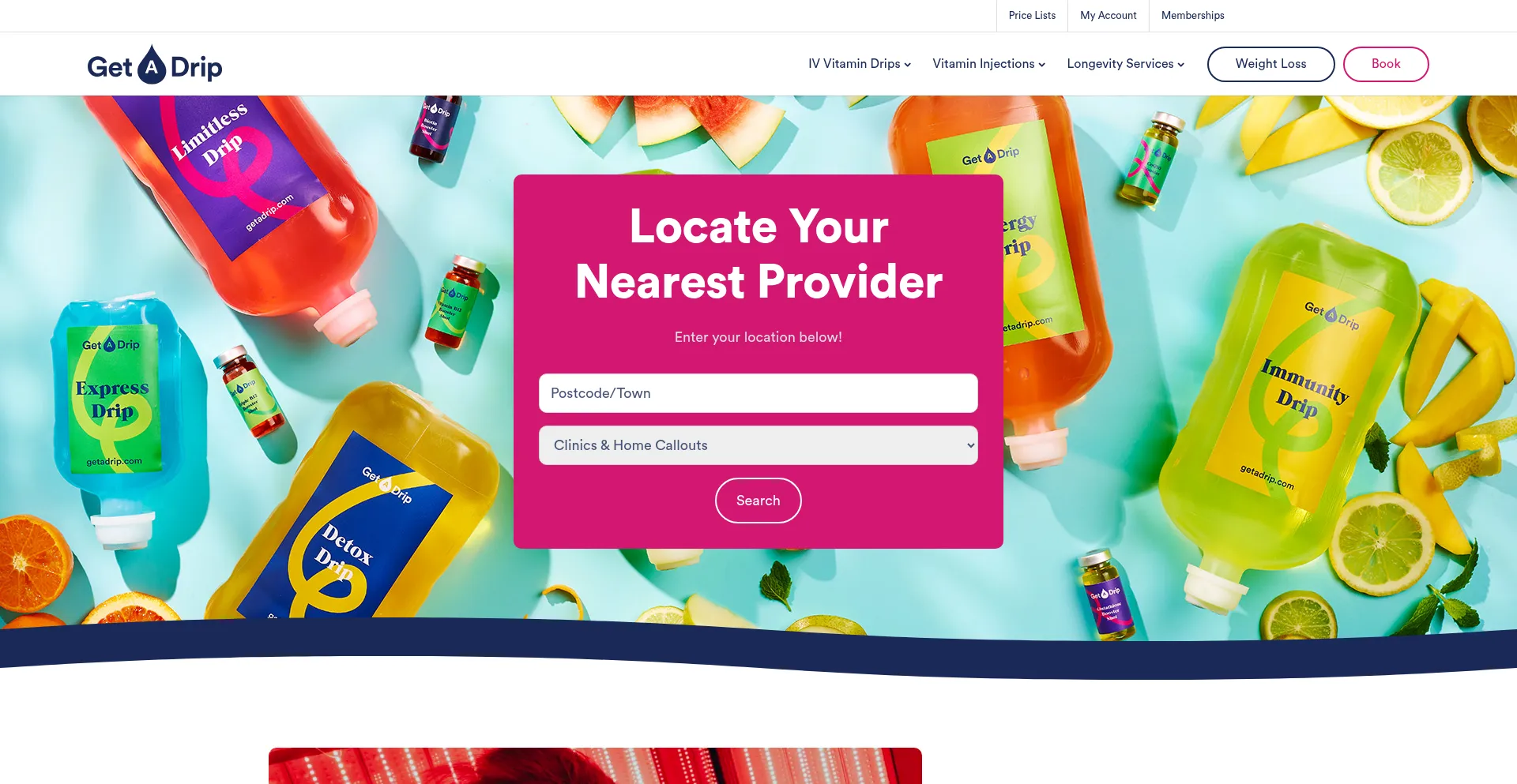 Getadrip.com Screenshot
