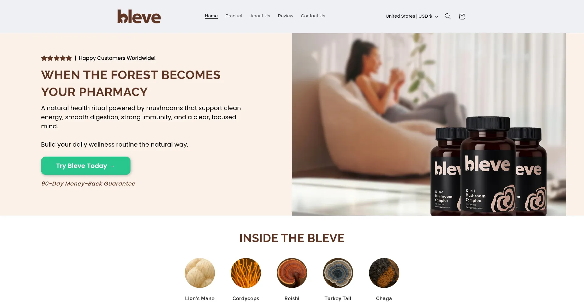 Getbleve.com Screenshot