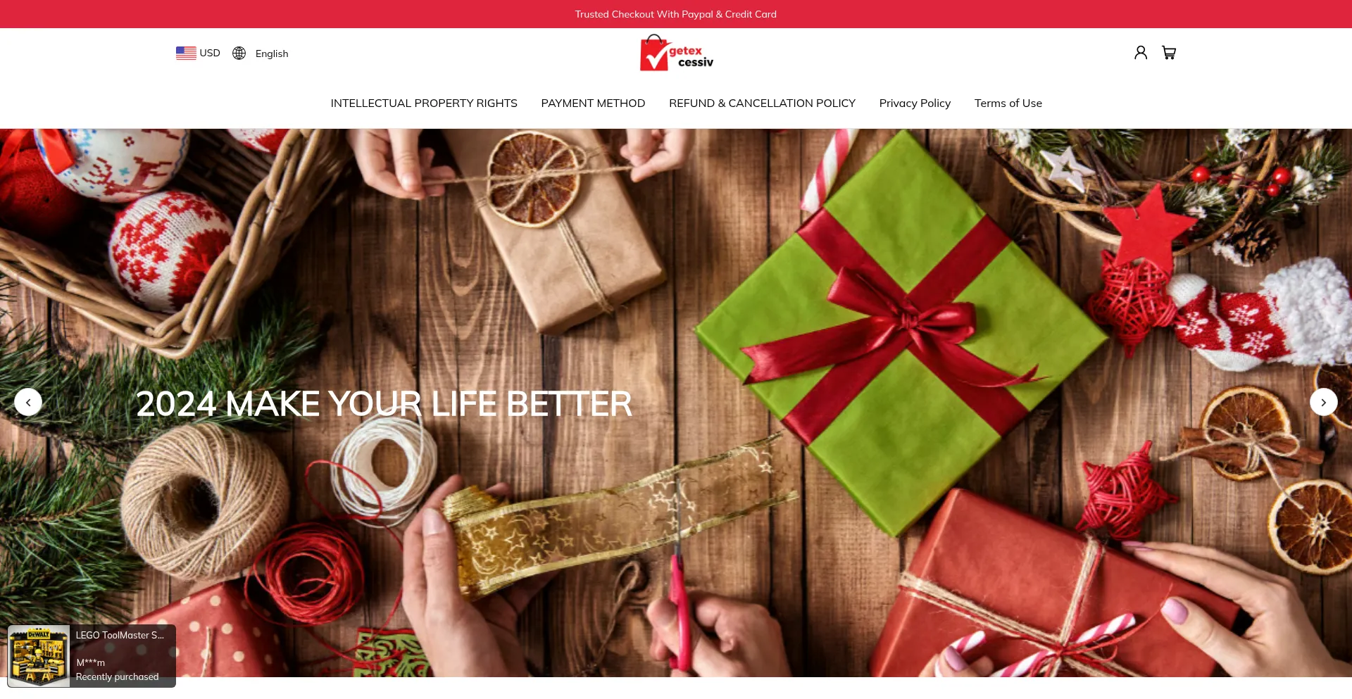 Website screenshot of Getexcessive.com