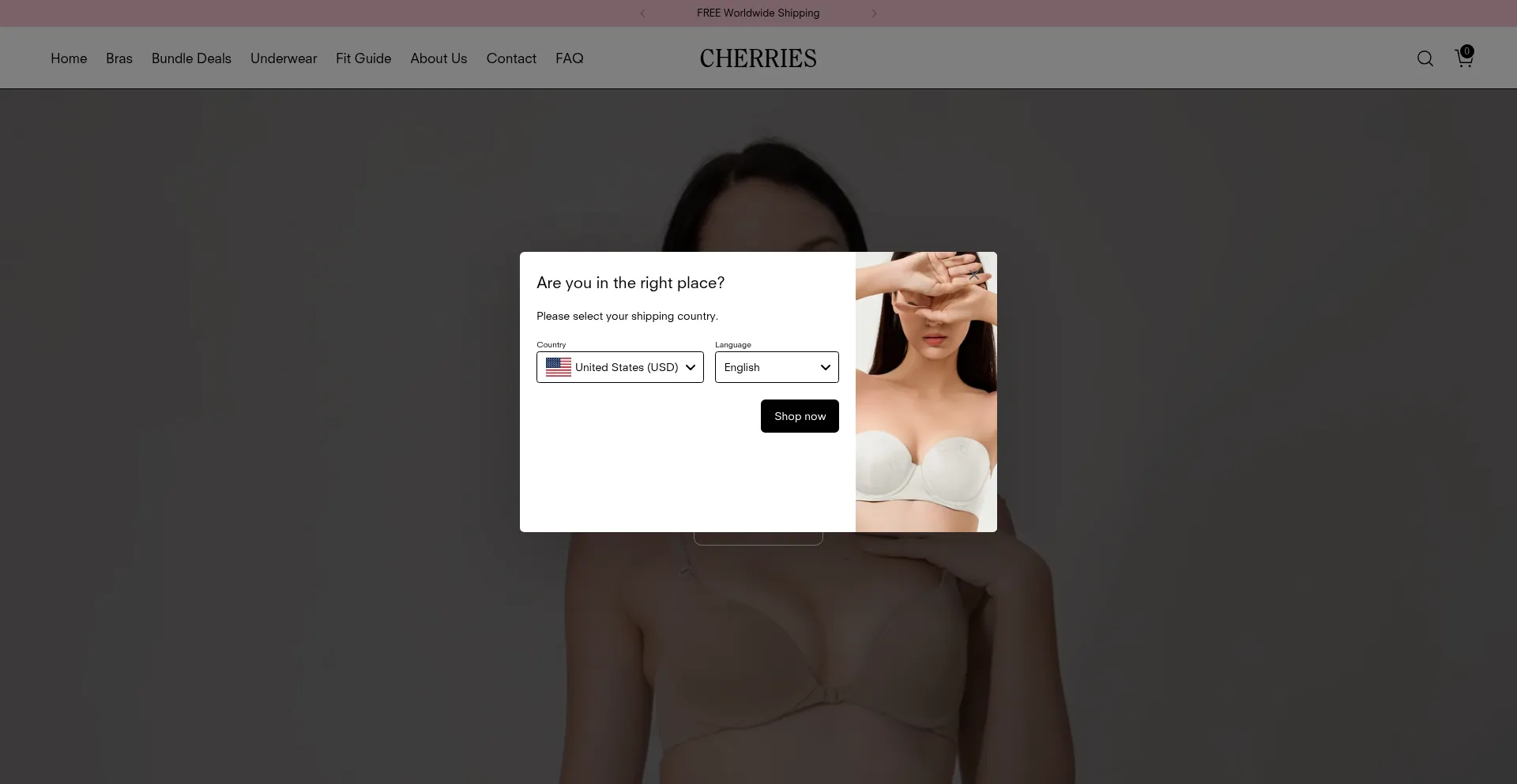 Website screenshot of Getfitcherries.com