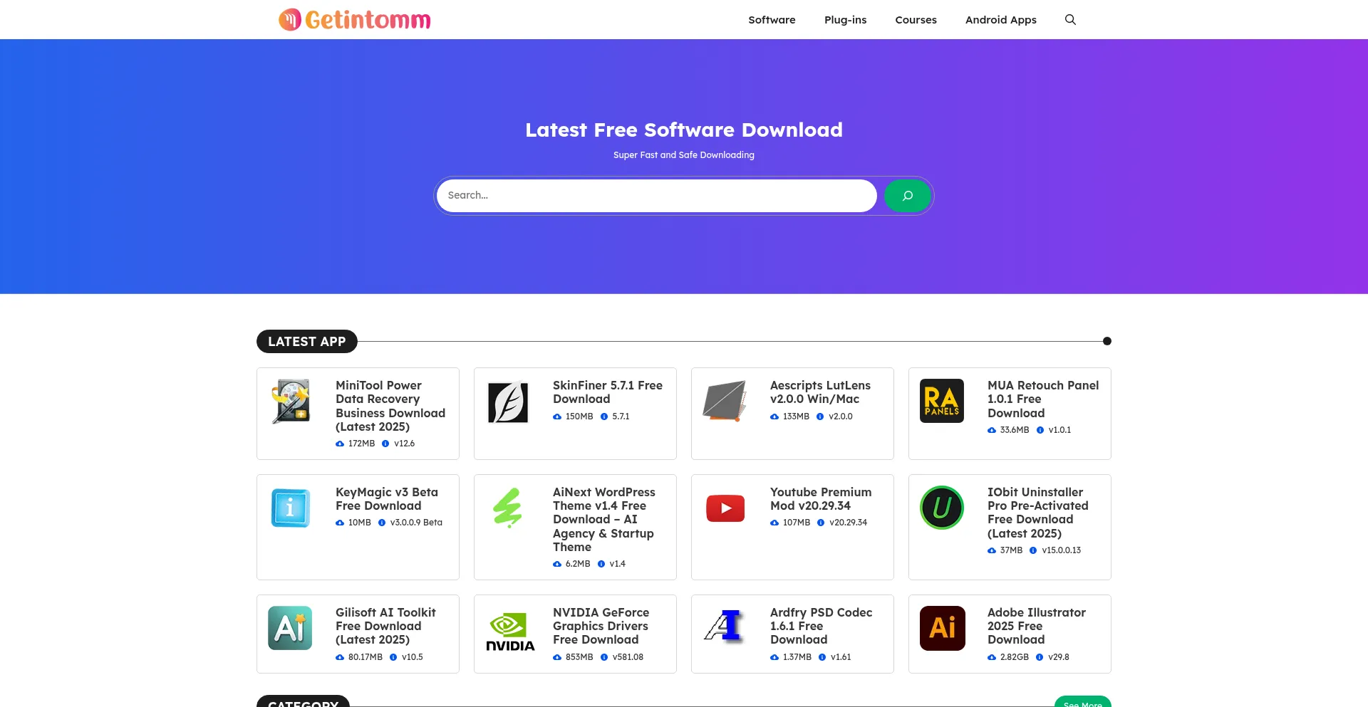 Getintomm.com Screenshot