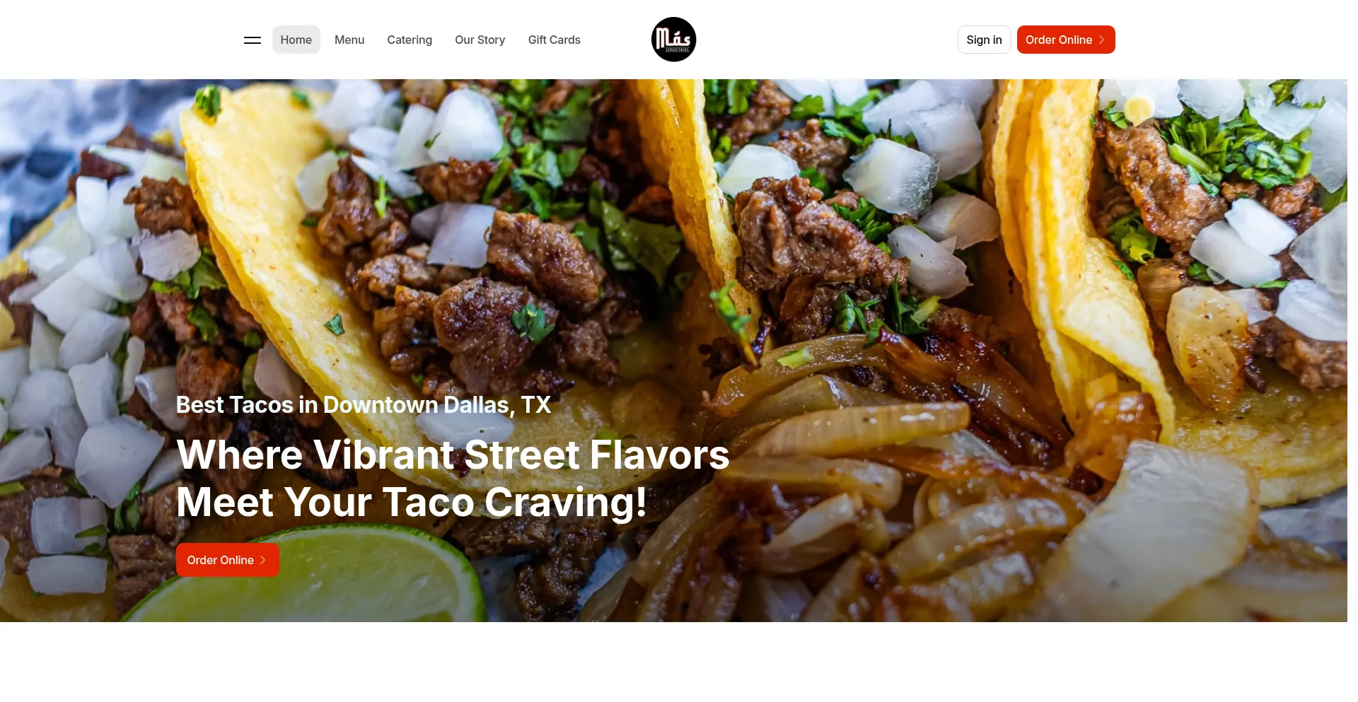 Website screenshot of Getmastacos.com