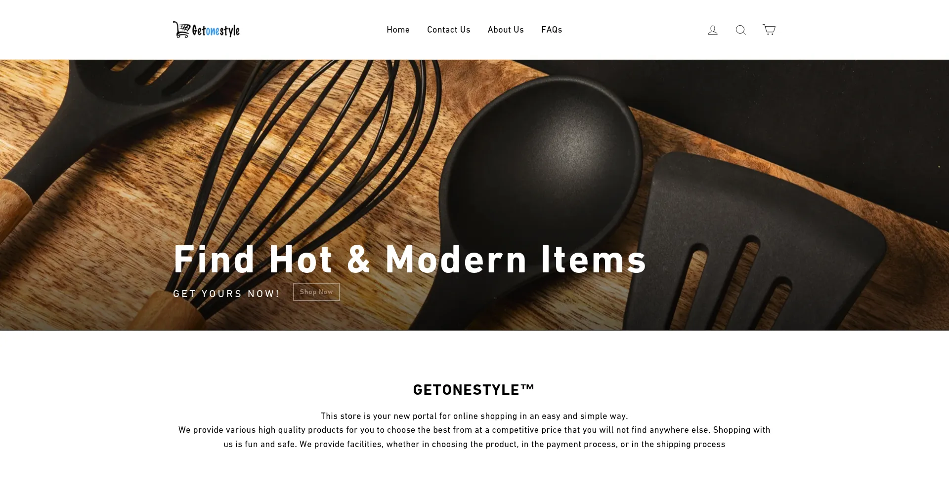 Website screenshot of Getonestyle.com