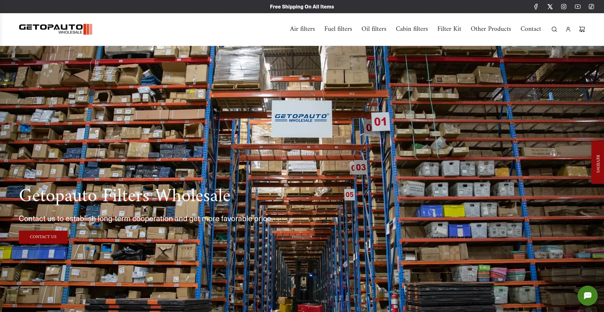 Website screenshot of Getopauto.com