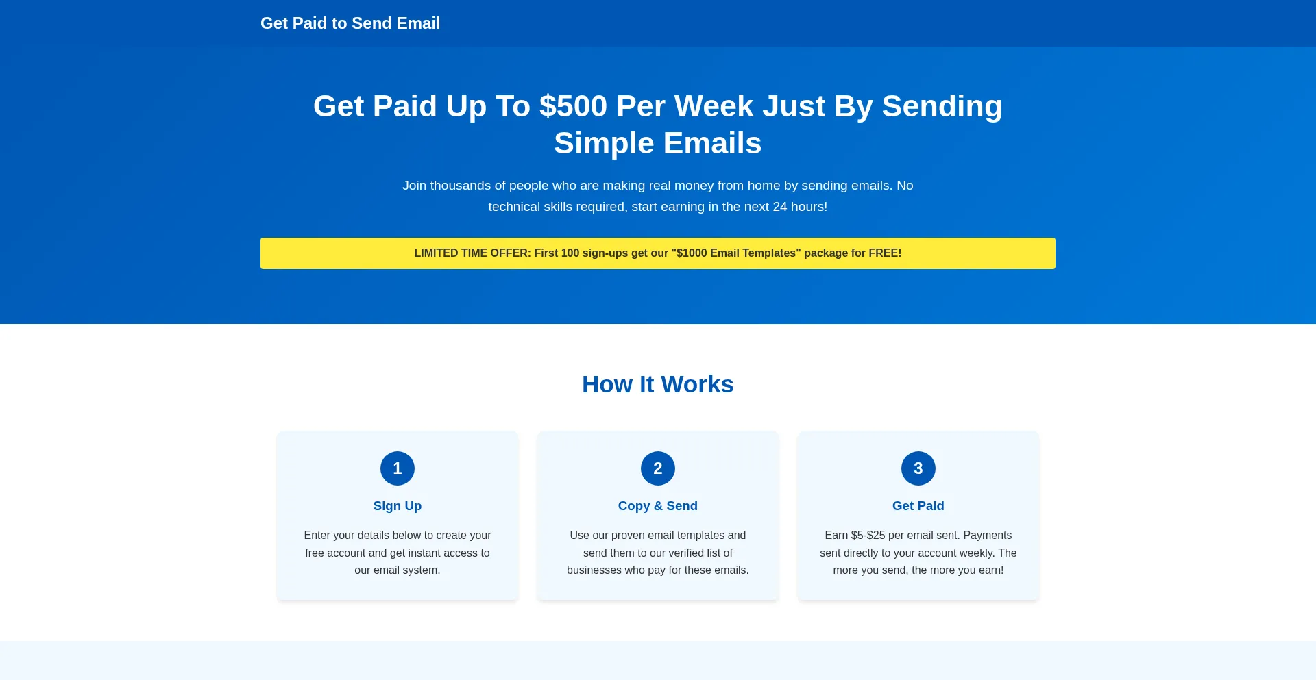 Getpaidtosendemail.com 安全可靠吗？