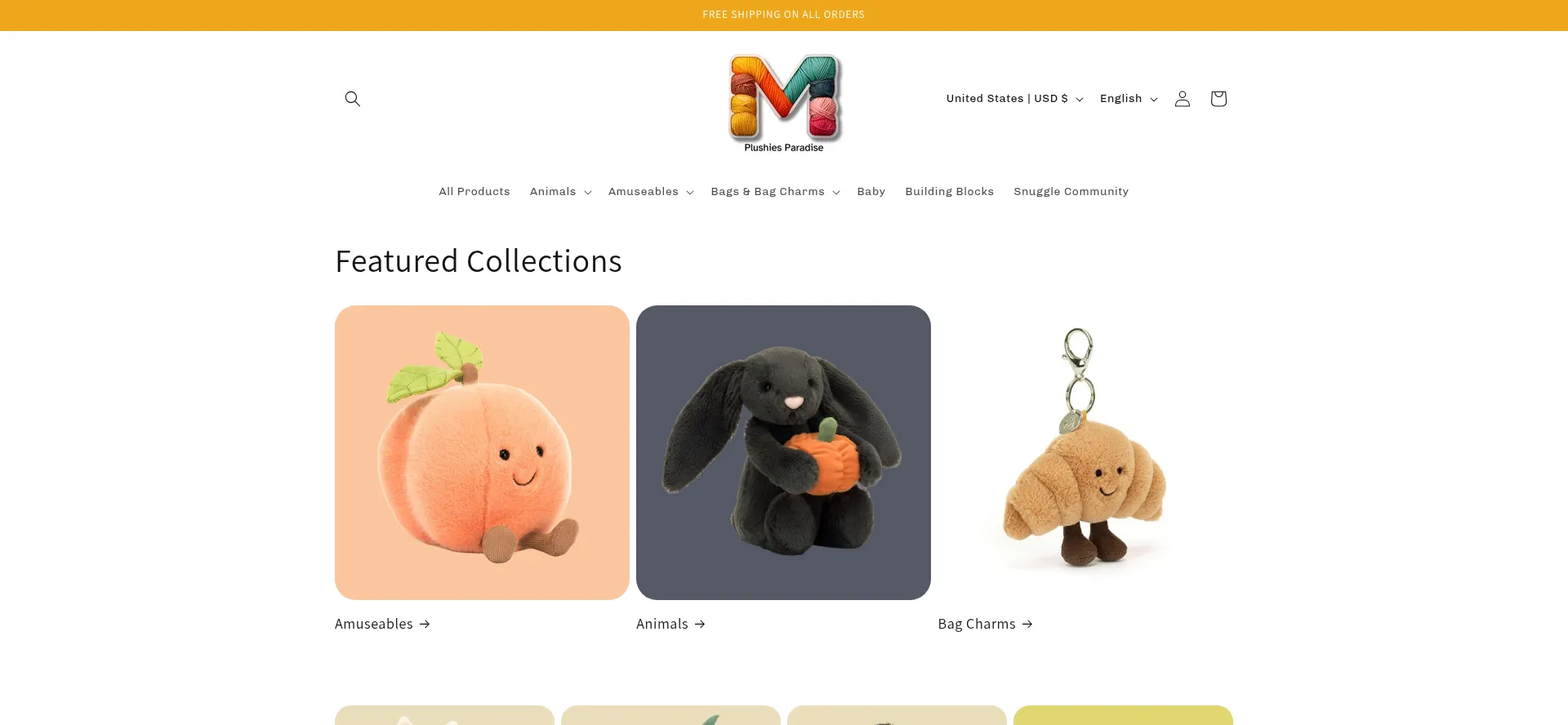 Website screenshot of Getplushie.com