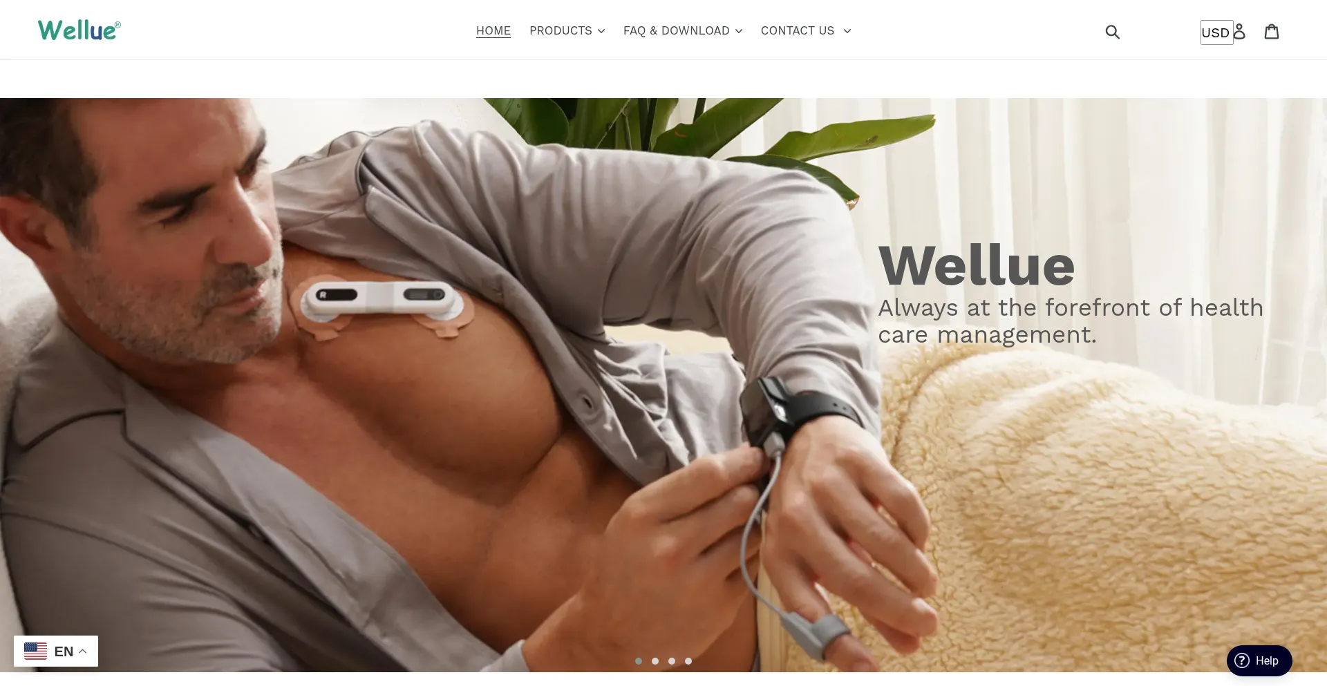 Website screenshot of Getwellue.com