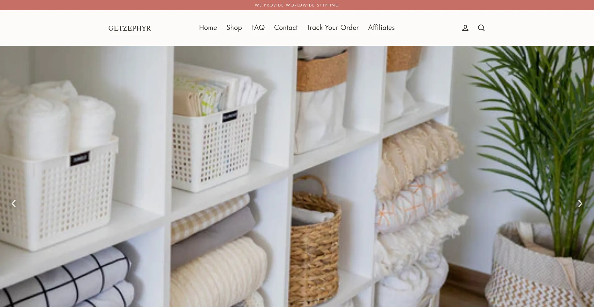 Website screenshot of Getzephyr.online