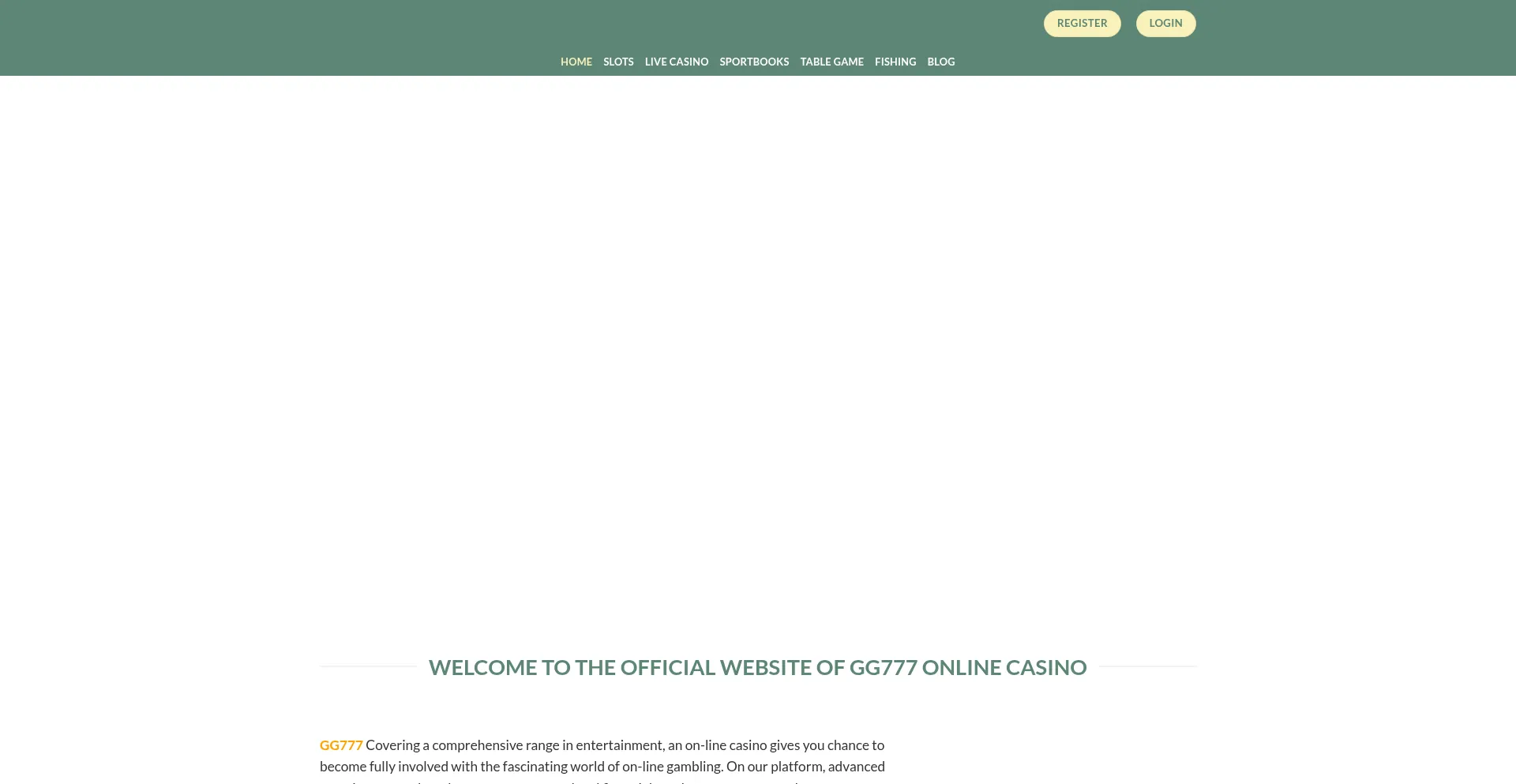 Website screenshot of Gg777.org.ph