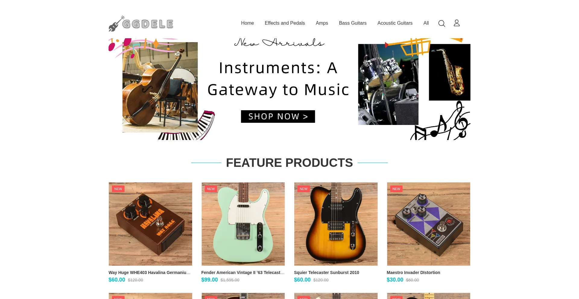 Website screenshot of Ggdele.com