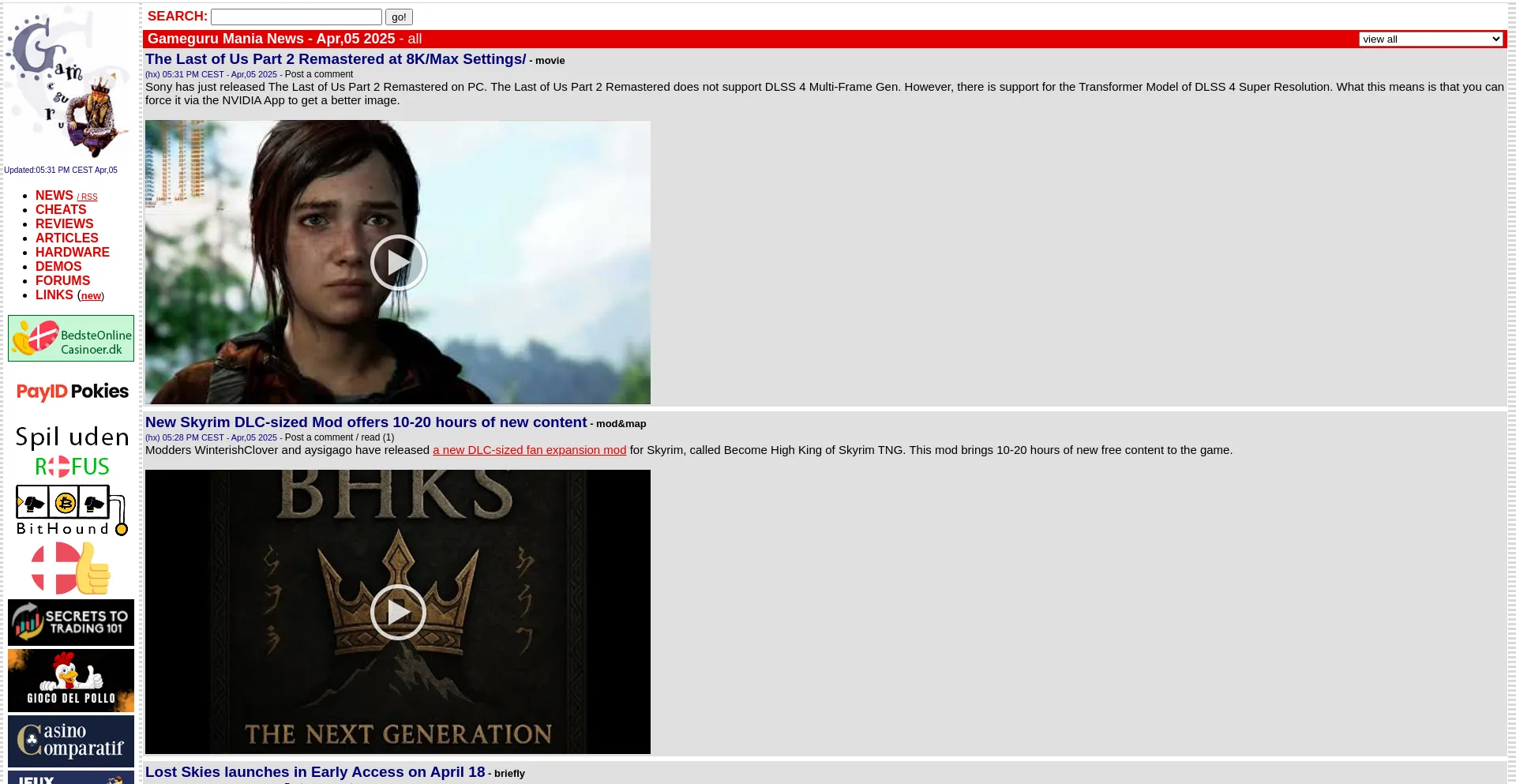 Website screenshot of Ggmania.com