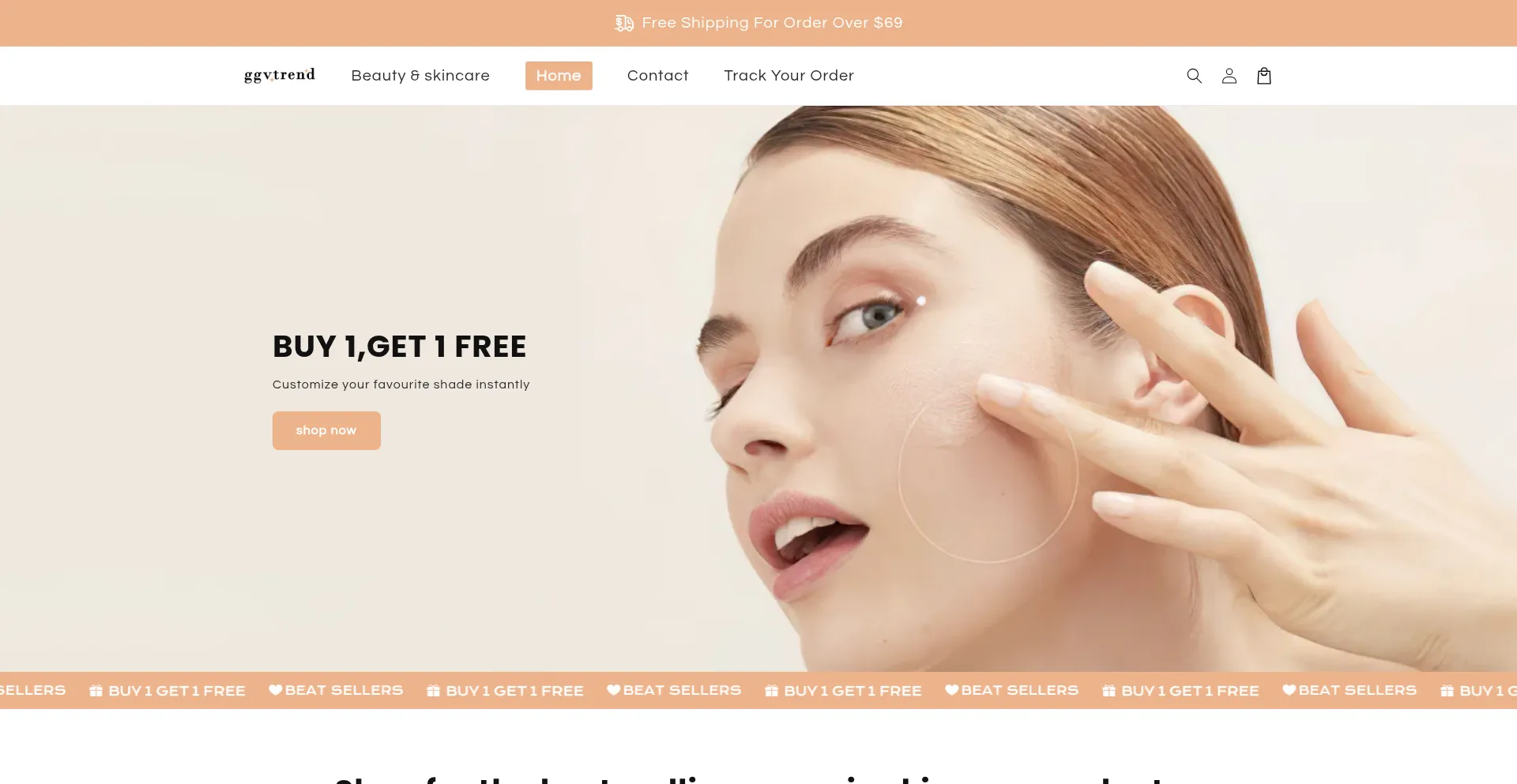 Website screenshot of Ggvtrend.com