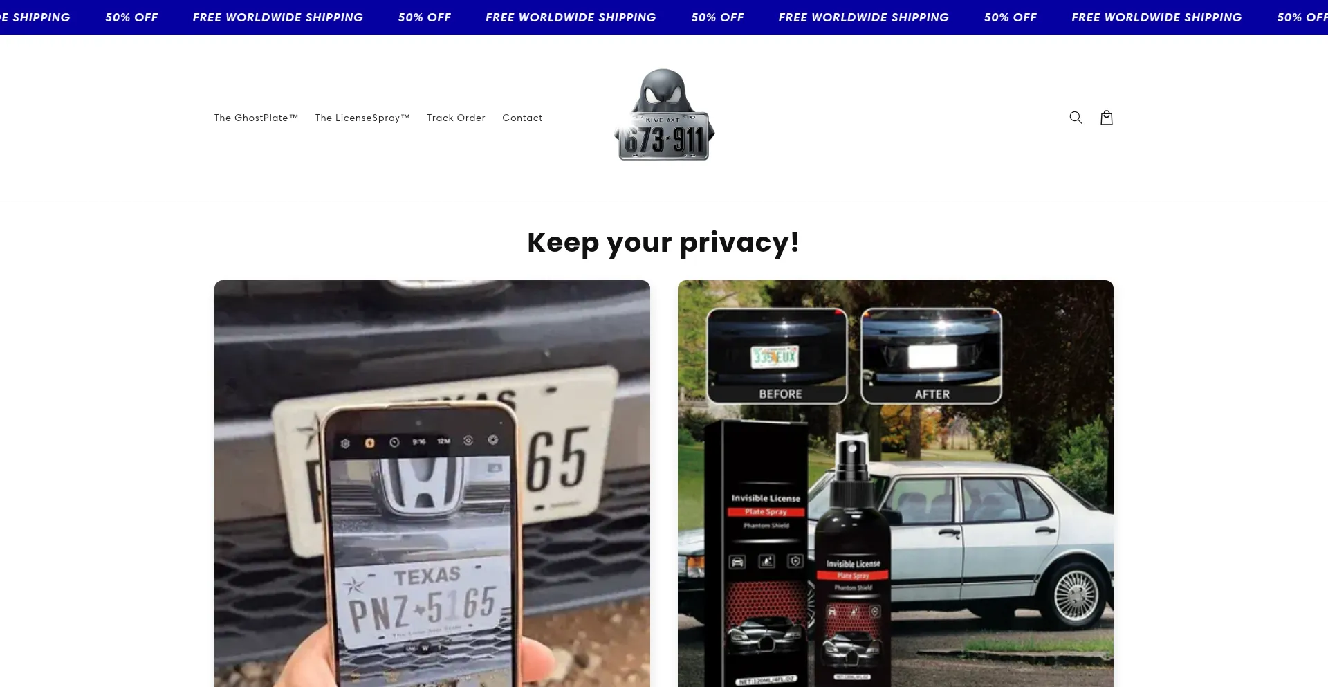Website screenshot of Ghoststeer.com