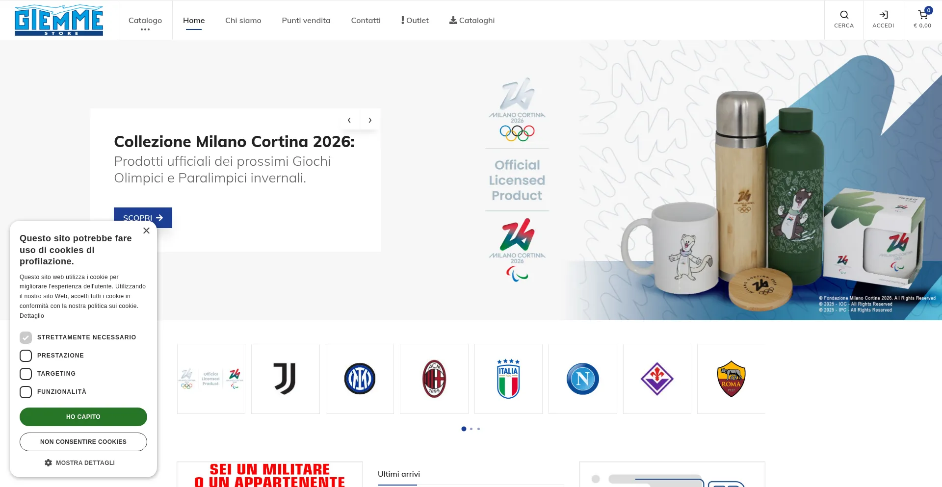 Website screenshot of Giemmestore.com