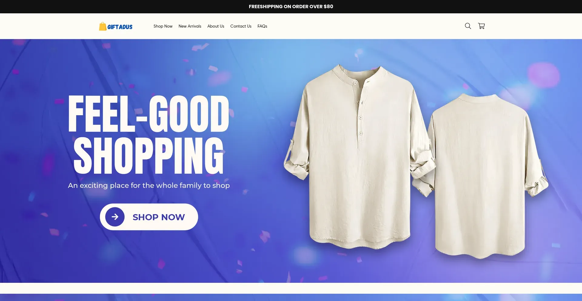 Website screenshot of Giftadus.com