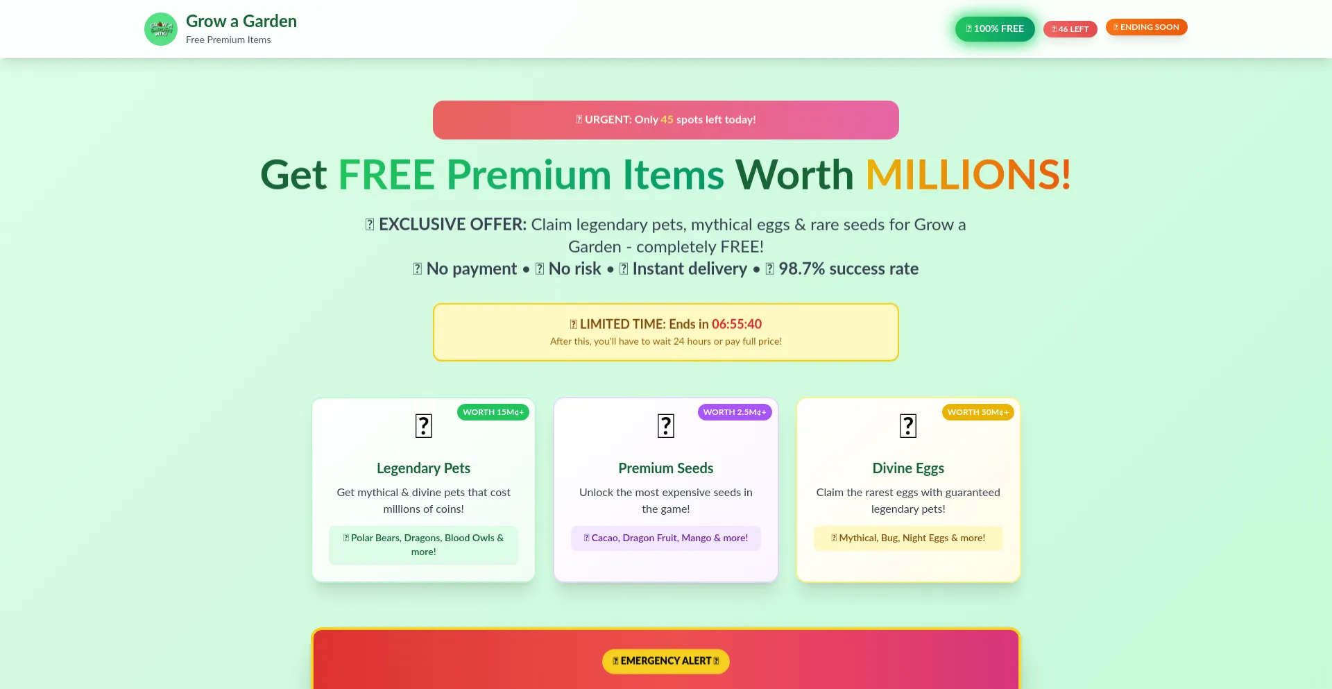 Website screenshot of Giftbox25.com