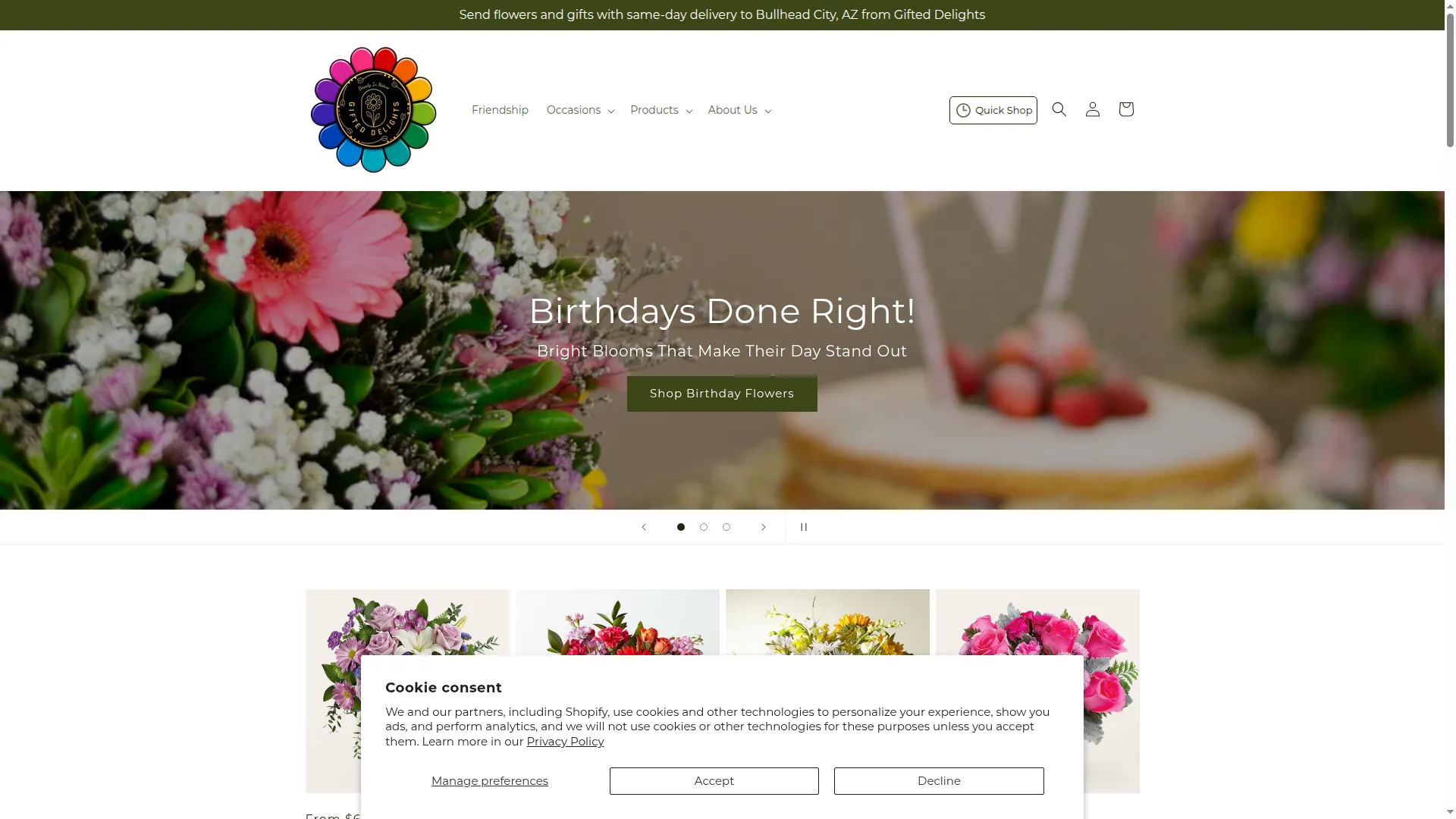 Gifteddelightsflorist.com