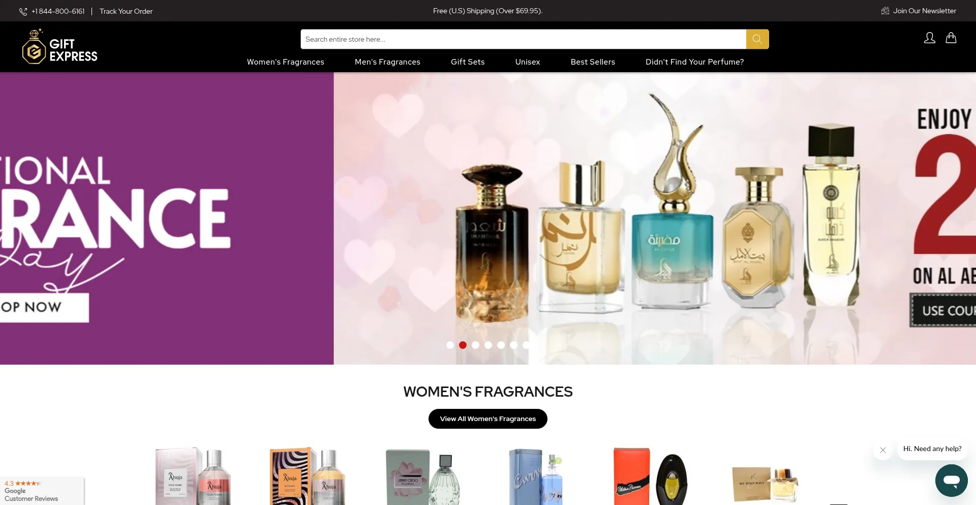 Website screenshot of Giftexpress.com
