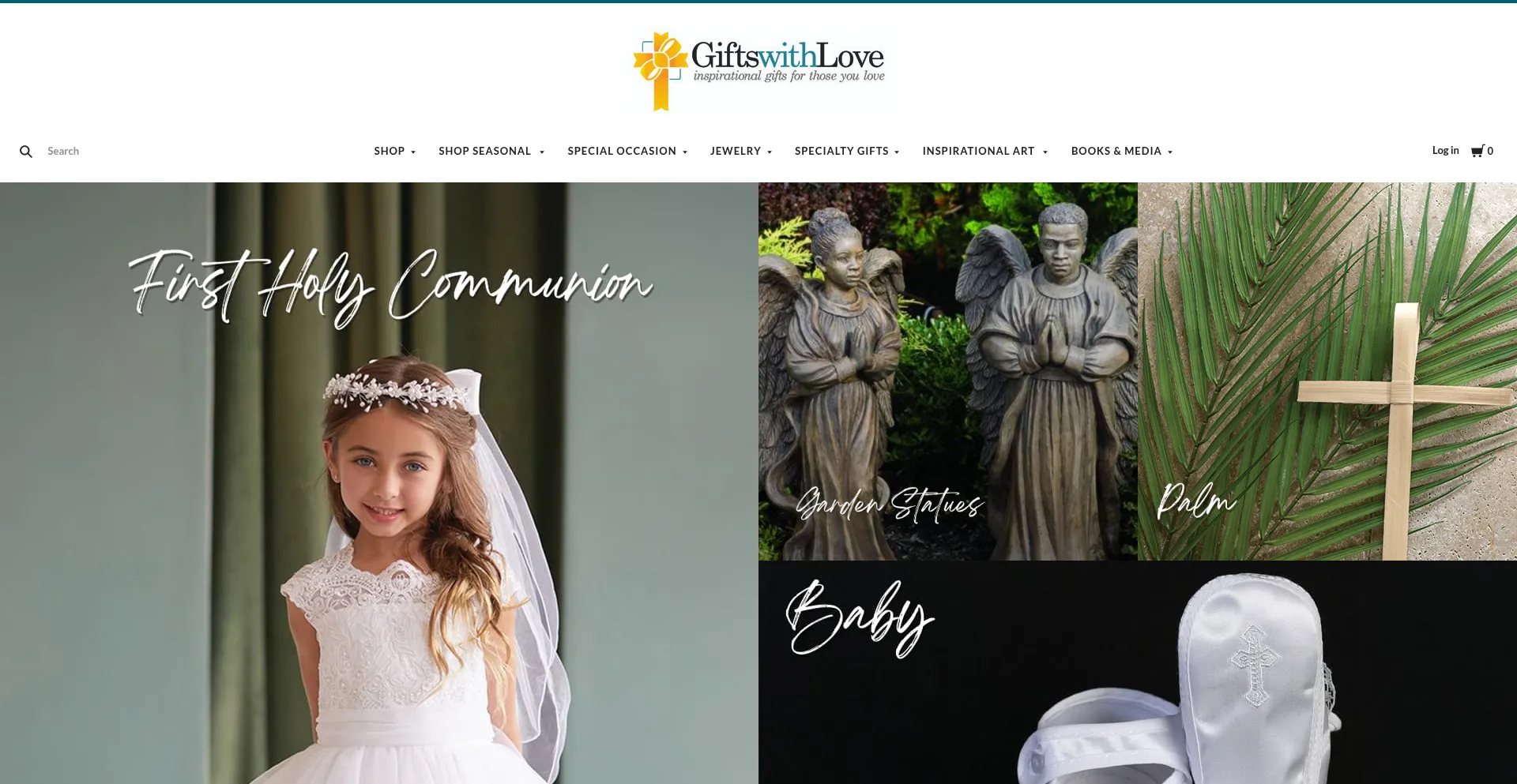 Website screenshot of Giftswithlove.com