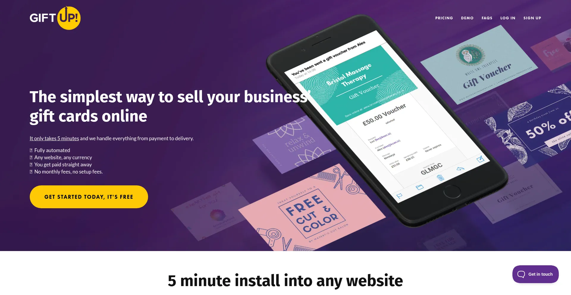 Giftup.com Screenshot