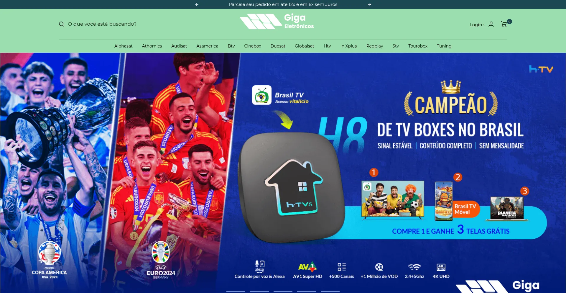 Website screenshot of Gigaeletronicos.com.br