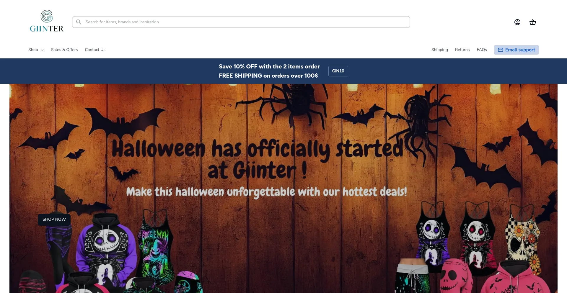 Website screenshot of Giinter.com