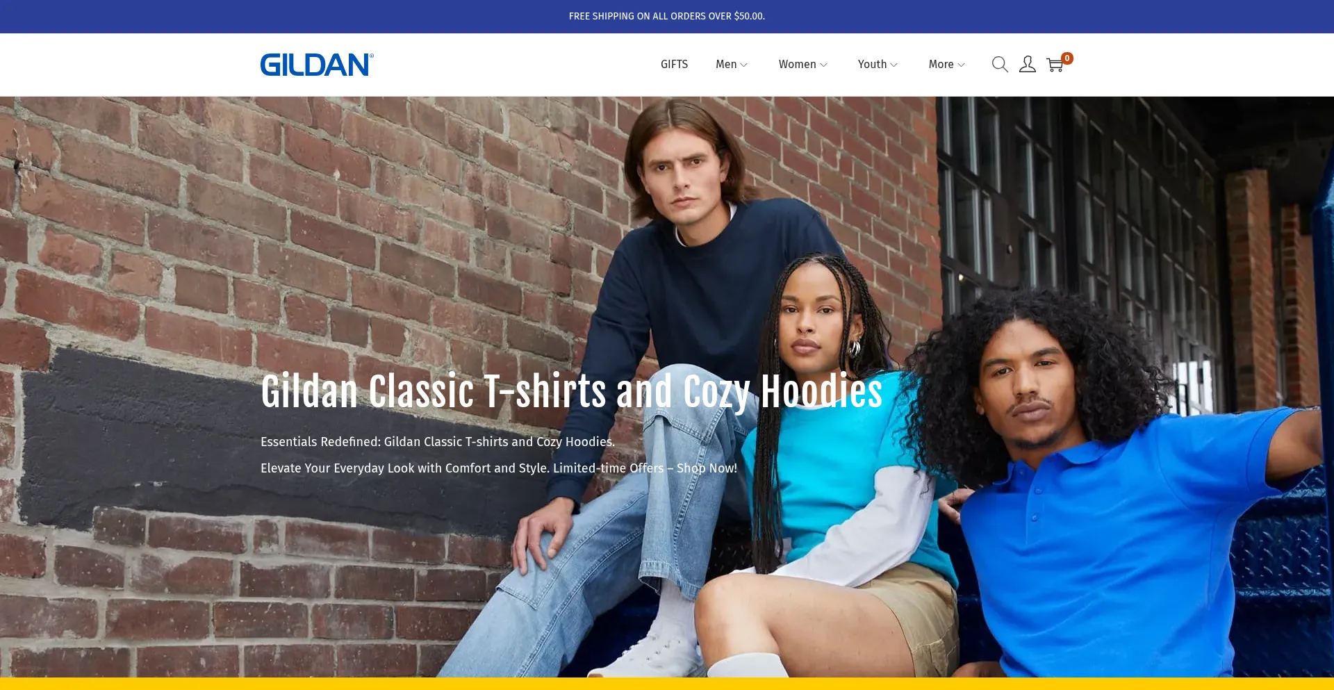 Website screenshot of Gildantshirt.com