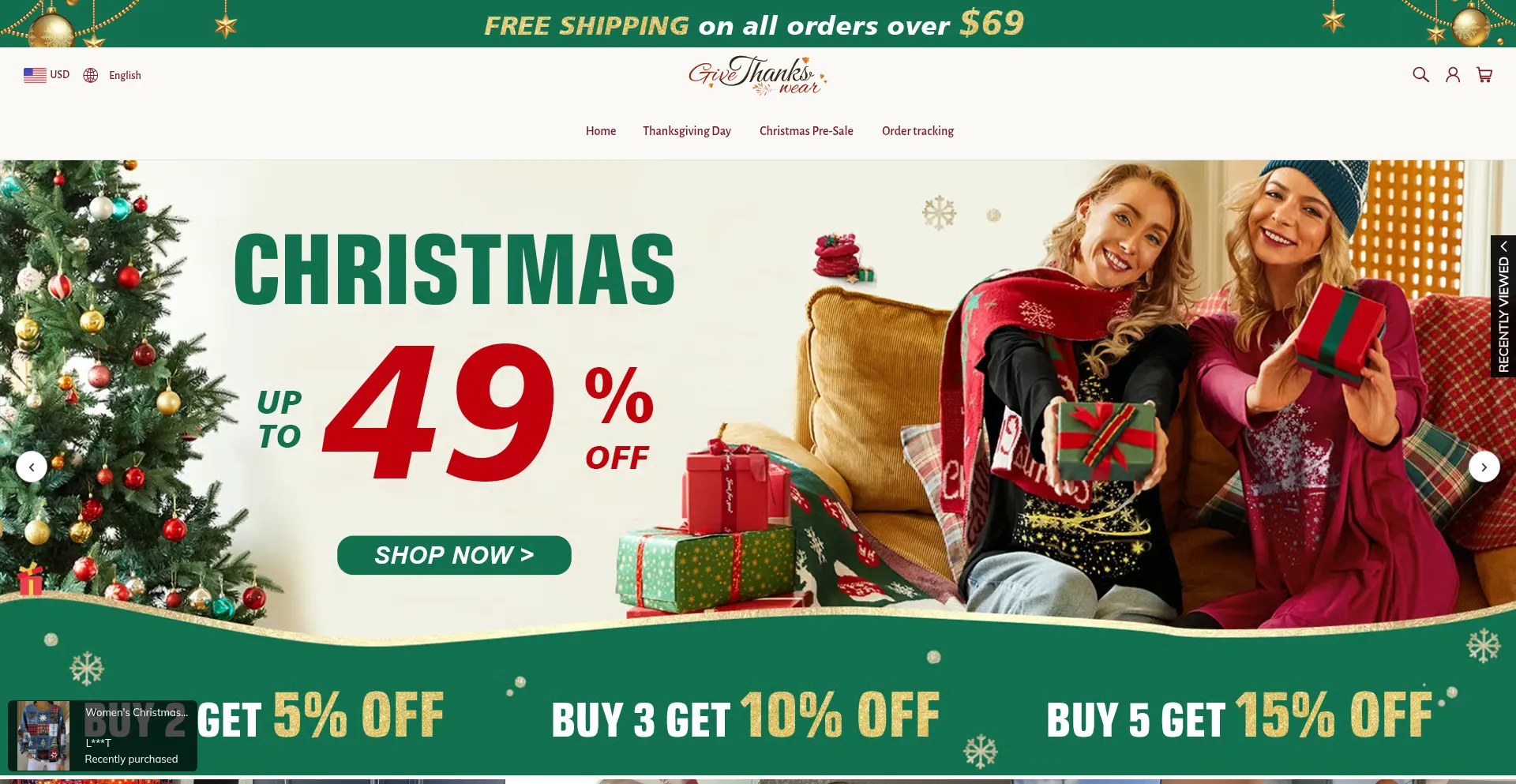 Givethankswear.com Screenshot
