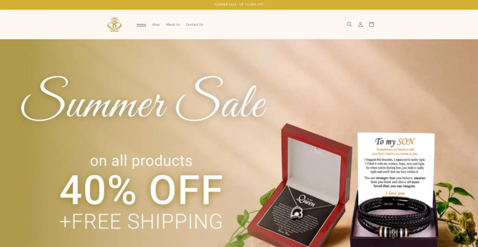 Website screenshot of Givezzi.com