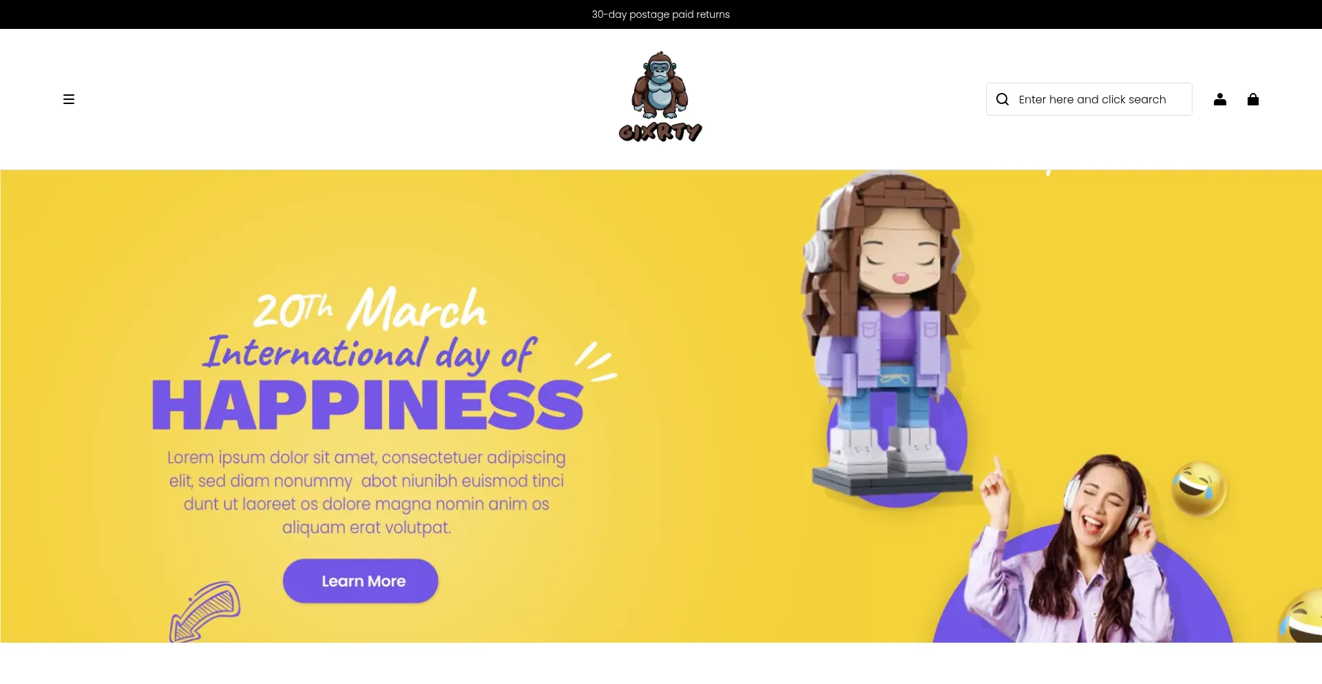 Website screenshot of Gixrty.com