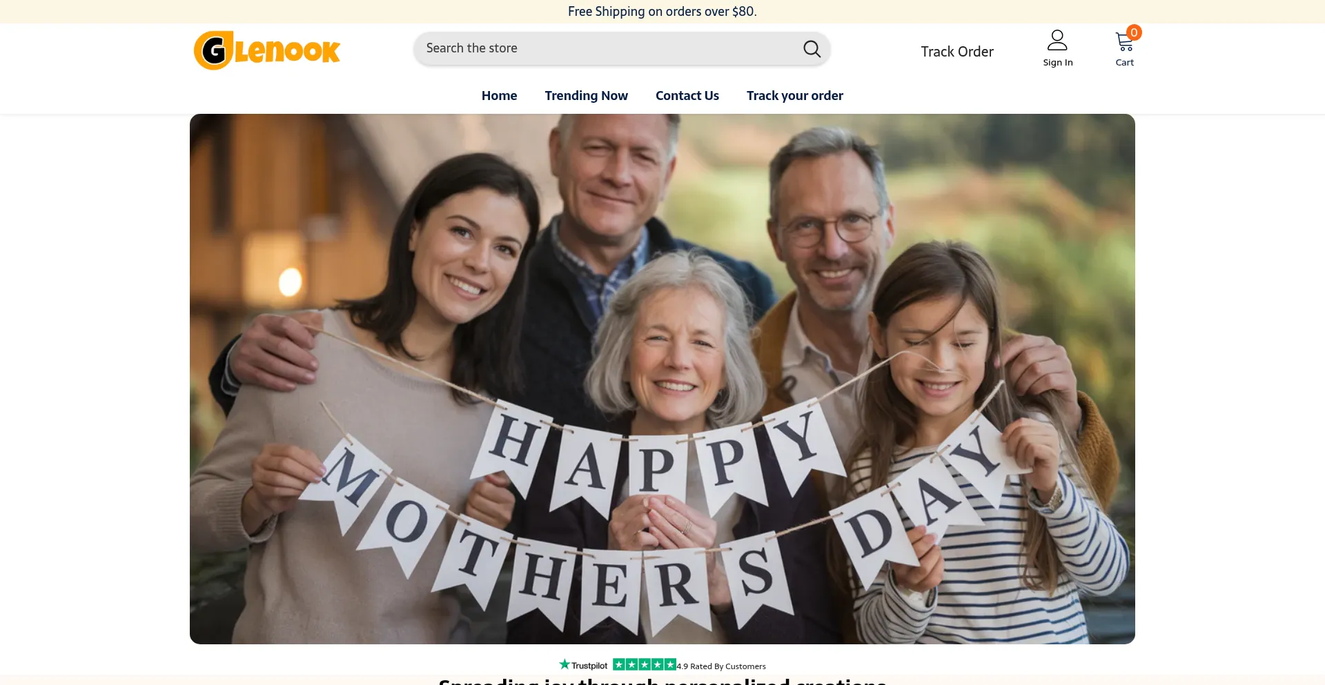 Website screenshot of Glenook.com