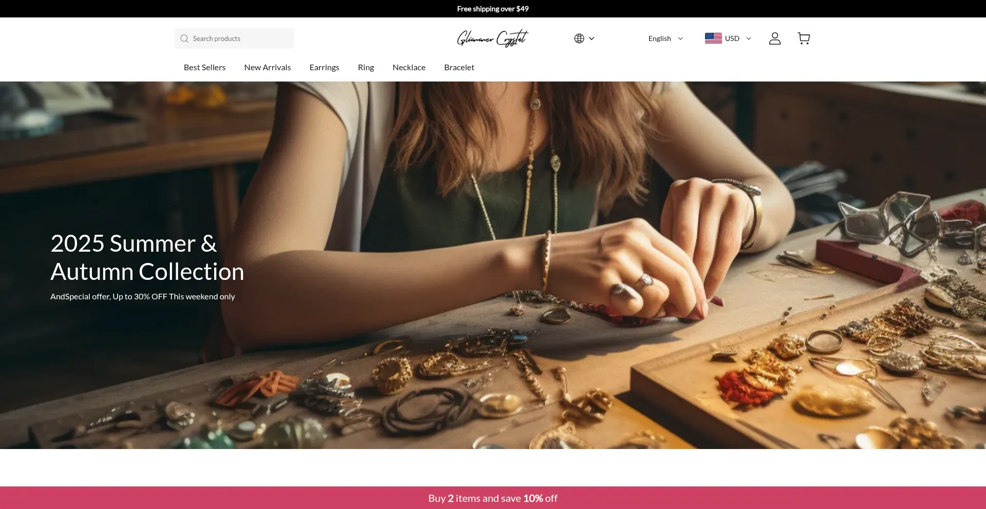 Glimmercrystal.com Screenshot